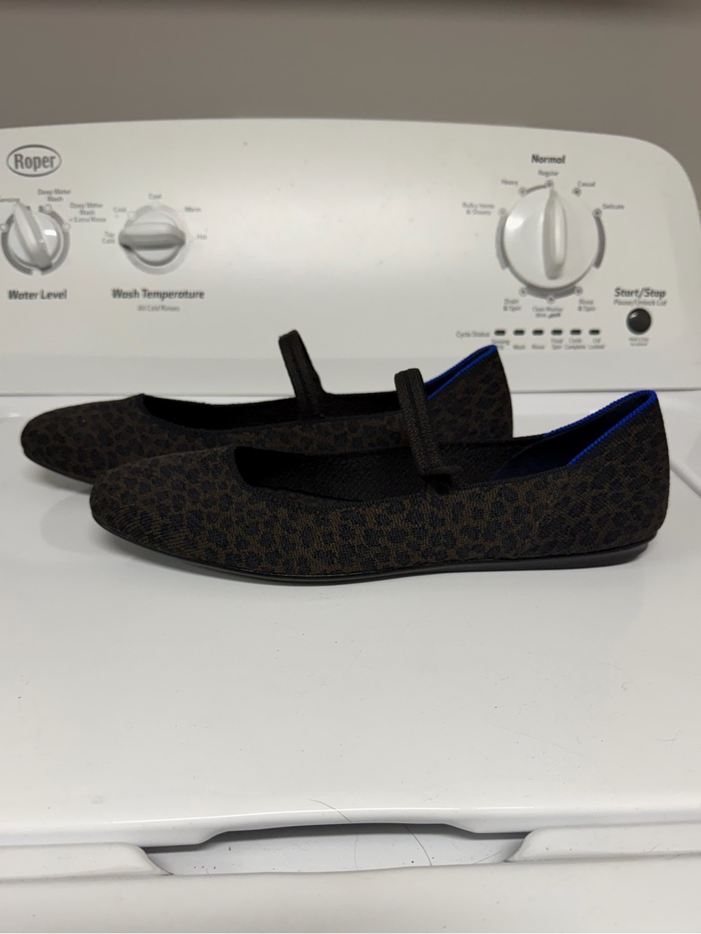 Rothy’s Chocolate Spot Square Mary Jane Size 12